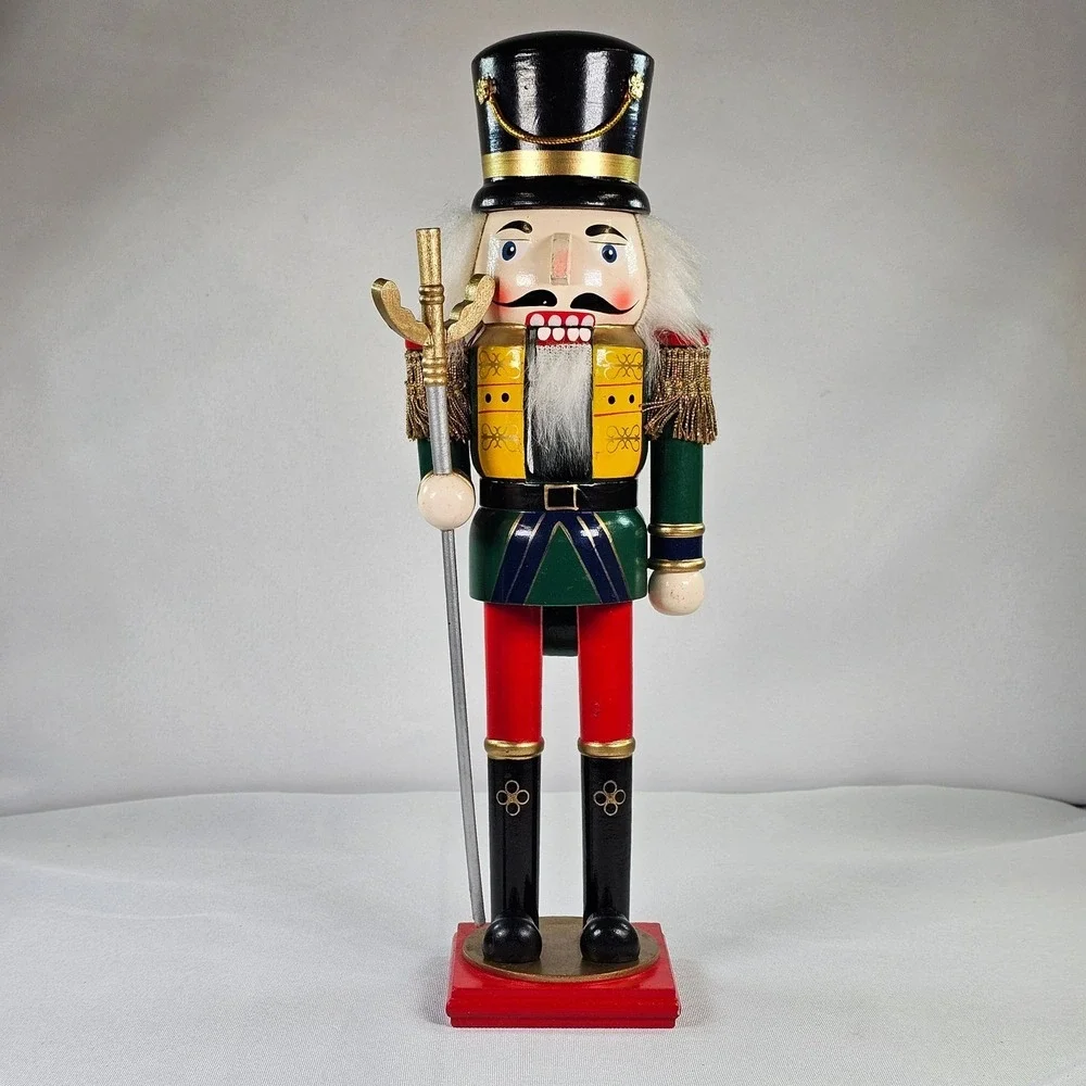 Vintage Pier 1 Imports Wooden Nutcracker Soldier 12
